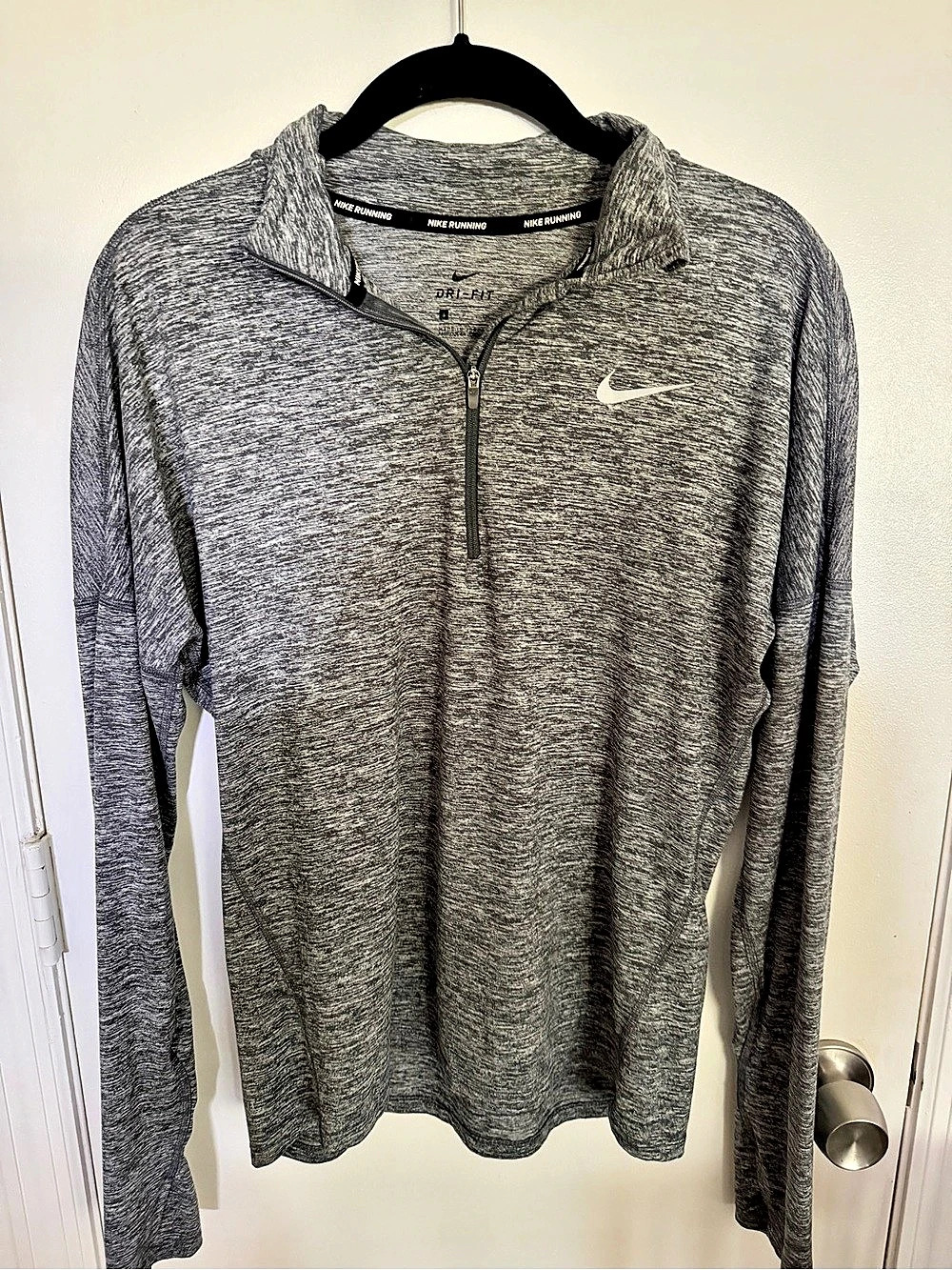 Nike Element Half-Zip Running Top Men'Small Gray & Black Small